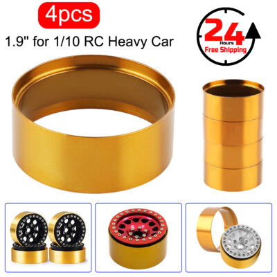 For 1/10 Axial SCX10 TRX4 1.9'' Beadlock Brass Wheel Rings Counter Weight 4x