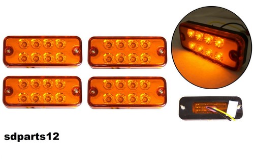 4X 6 LED Arancio Luci Ingombro Laterali Rimorchio Indicatore Camion 12V 24V - Foto 9