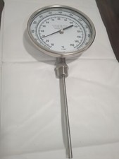 WIKA Bimetal Dial Thermometer: 50 to 300 ° F, 6" Stem Length 50060A008G4
