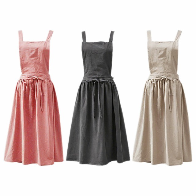 pinafore linen dress