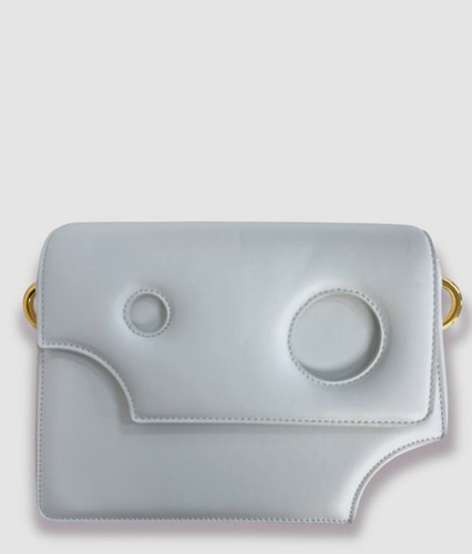 Off-White Women's White Burrow 24 Leather Shoulder Purse Bag