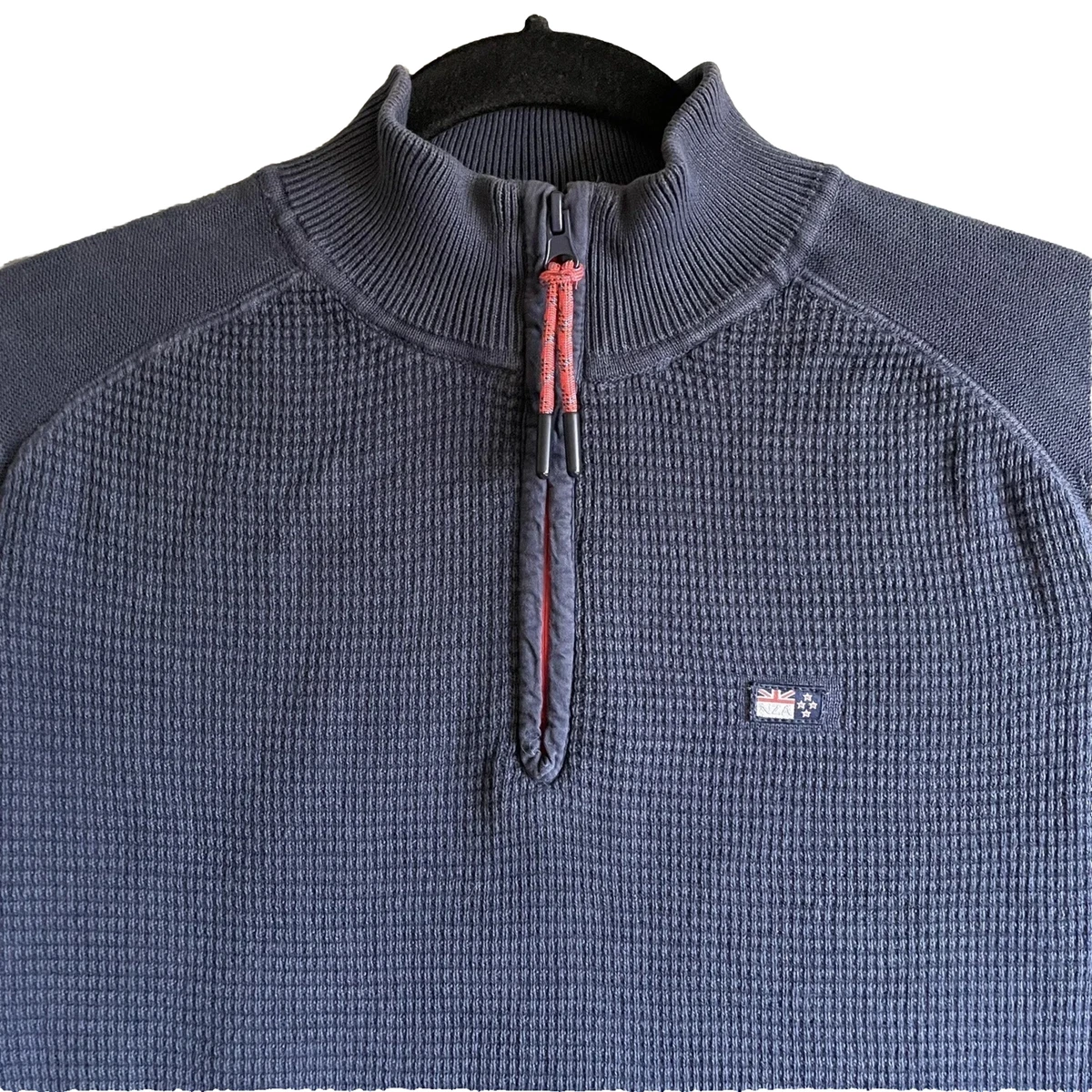 New Zealand Auckland NZA Men s Jumper Sweater Troyer UNI Navy Blue