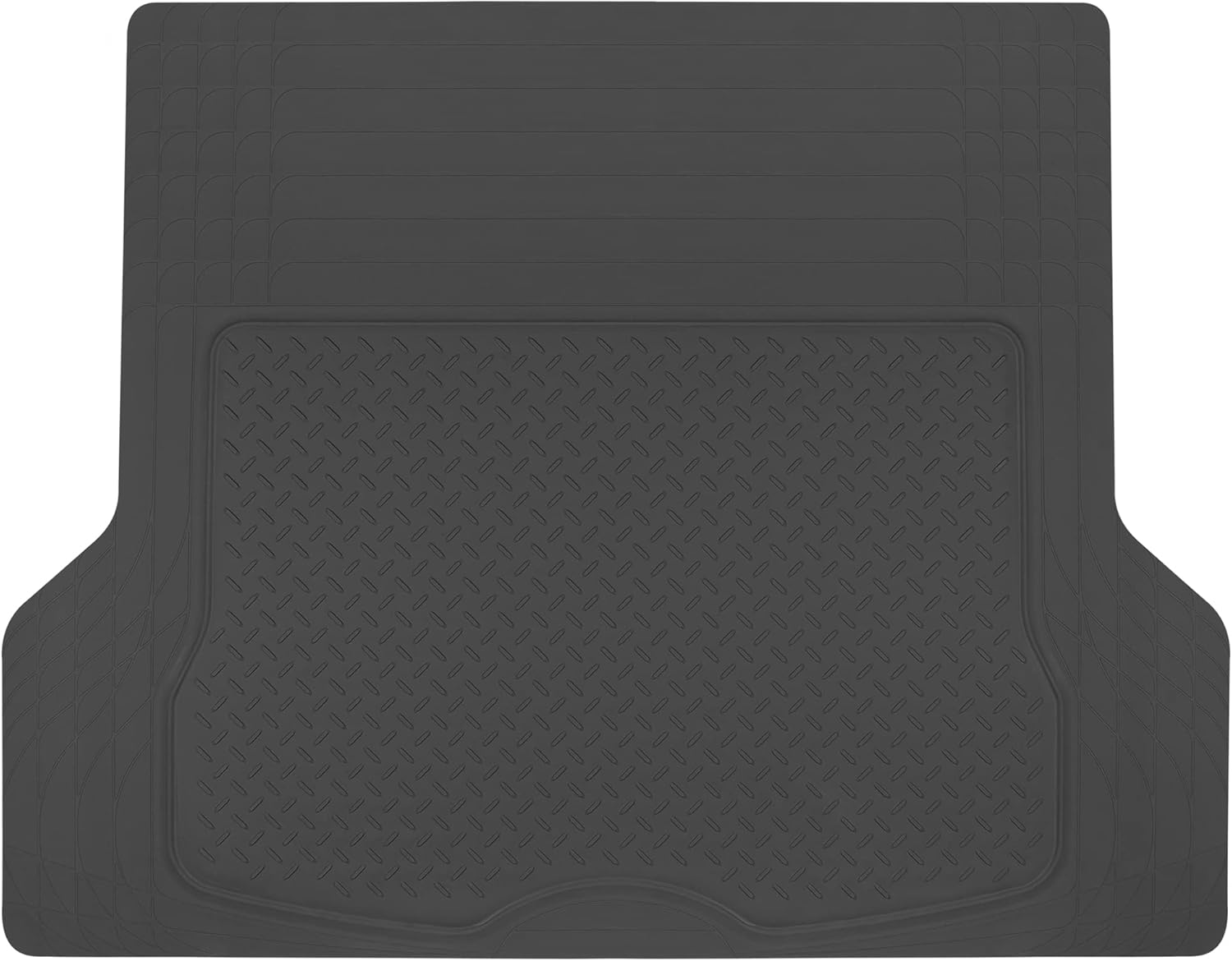 Heavy Duty Rubber Cargo Mat Liner - All-Weather Trunk Protection, Trim-To-Fit De