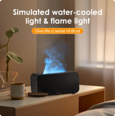 7 Colorful Flame Diffuser USB Air Humidifier Aromatherapy Essential Oil Defuser