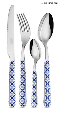 NEVA BISTROT DECOR collezione OPTICAL posate tavola set 24pz colore A SCELTA