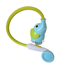 Yookidoo Baby Bath Shower Head - Elephant Water Pump w/ Trunk Spout - Blue
