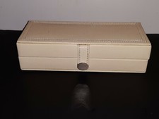 Deluxe Luxury HARD CASE EYEGLASS/Sunglass STORAGE BOX w/2 -Zippered Compartments