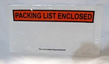 Lots of 50 PACKING LIST ENCLOSED 5.5" x 10" Envelopes Pouch Slip Invoice Receipt