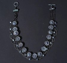 ALL SAINTS WOMENS NECKLACE CHOKER STATEMENT BOHEMIAN VINTAGE RARE STUNNING