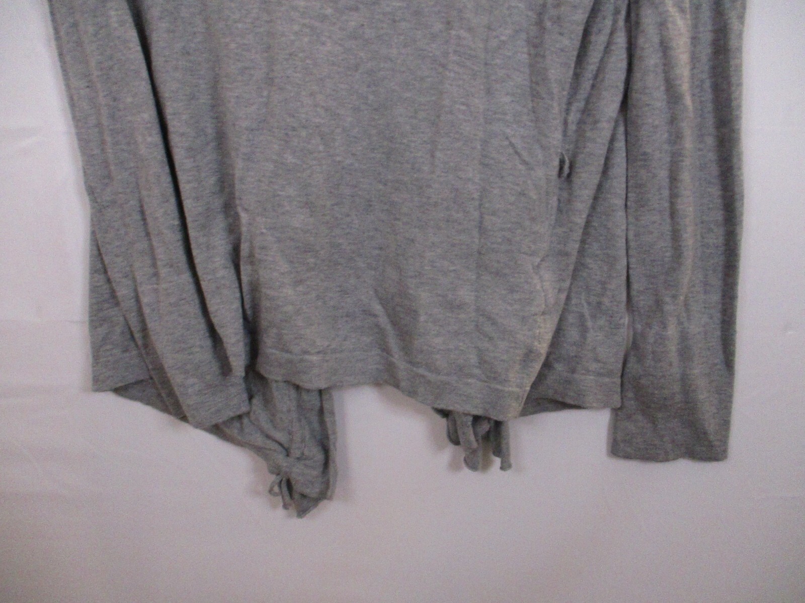 BCBGeneration Large Ruffled Front Cardigan Gray w… - image 8