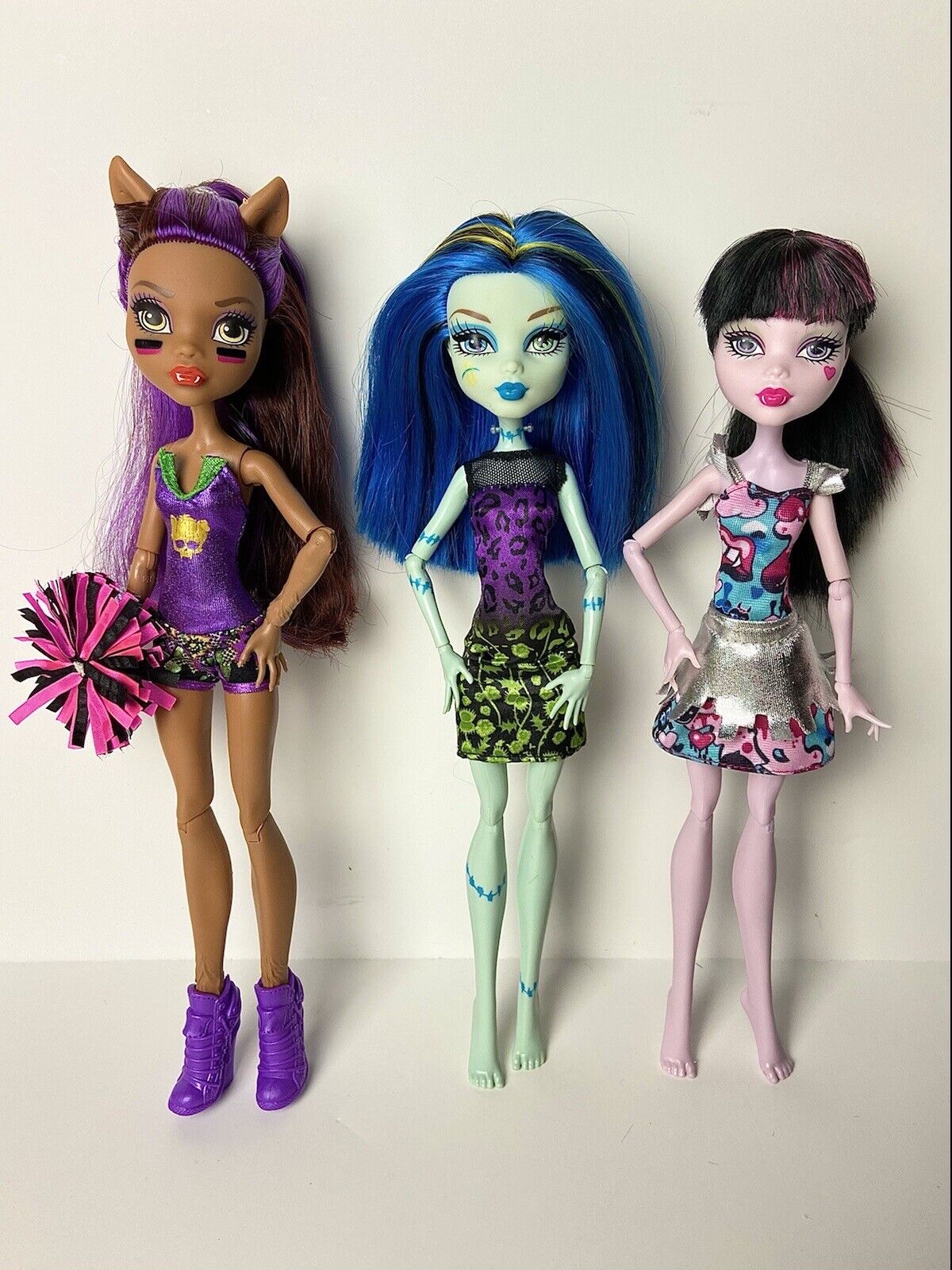 Bundle of 3 Monster High® Dolls (Clawdeen Wolf™ & Frankie Stein™ &  Draculaura™) 