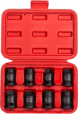 Sunex Tools 8-Piece CR-MO Steel Socket Set, 1/2-Inch Drive, Pipe Plug,... 