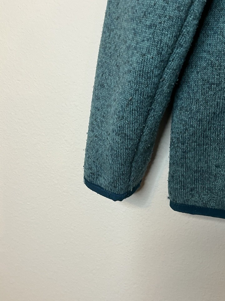 LL Bean Jacket Womens Medium Green Full Zip Fleece Outdoor 279684 eBay