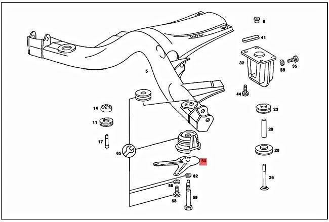 Genuine MERCEDES SL R107 SUPPORTING PLATE FRAME FLOOR UNIT,FRONT 