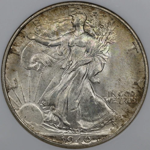 1940 50c Walking Liberty Half Dollar - ANACS MS 64 Soap Box Holder