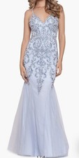 Xscape (282) Embellished Mesh Mermaid Gown Size 4 $378