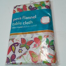Butterfly Vinyl Tablecloth with Flannel Backing 52 x 90