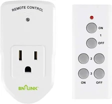 BN LINK Wireless Remote Control Electrical Outlet Switch For Appliance 1 Pack