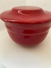 Emile Henry Made in France Red Butter Bell Crock