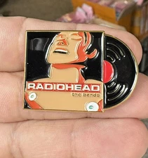 Radiohead enamel pin Logo Alternative Rock MTV UK 90s The Bends Hat Lapel Bag