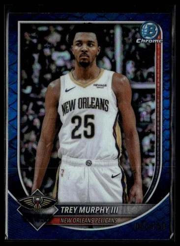 2025-26 Bowman #BCV-141 Trey Murphy III Chrome Reptilian Blue Refractors #/150