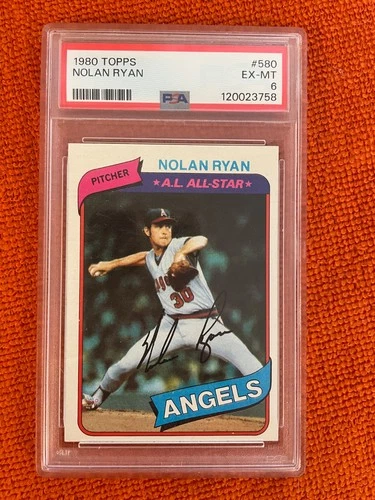 (6) Nolan Ryan cards: (5) 1980-1985 (inc a PSA) + 1970 Mets team (‘71 card)