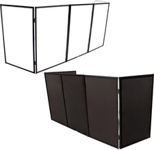5 Panel Black Frame DJ Facade W-Stainless Quick Release 180 Deg. Hinges