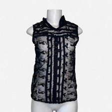 black lace top goth sheer blouse Whimsigoth grunge victorian witchy dark formal
