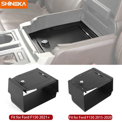 for 2015+ Ford F-150 Combination Lock Console Armrest Box Safe Storage Vault Box