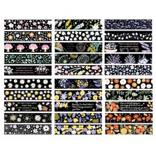 5Rolls Flower PET Tape Decorative Tape 15mmX2M for Craft Scrapbooking Journal