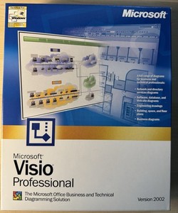 Microsoft Visio Professional 2002 – Retail Box – Complete – Vintage Microsoft