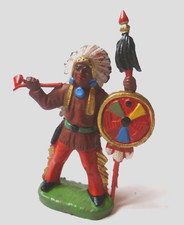 alter DDR HartGummi INDIANER Tamenund Indianerfigur Häuptling Greiner