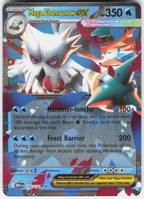 Mega Abomasnow ex Holo Double Rare ME01: Mega Evolution 036/132 NM