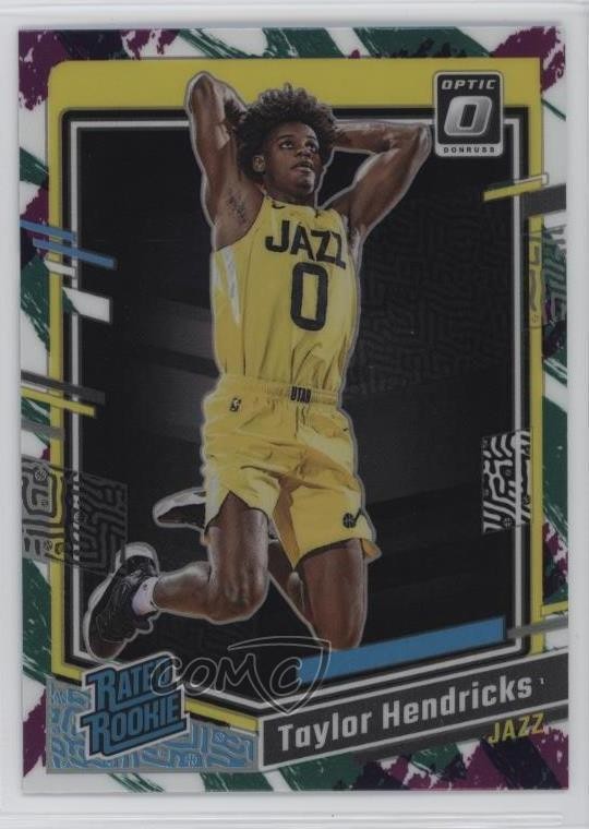 2023-24 Panini Donruss Optic Rated Rookie Jazz Prizm Taylor Hendricks #233 rw6
