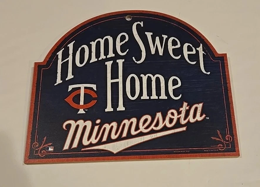 Minnesota Twins Wincraft 11" x  10" Wooden "Home Sweet Home" Sign NEW! RARE MLB - Image 2 of 4
