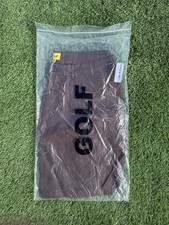 New • Golf Wang Tyler The Creator Grand Logo Brown 100% Linen Shorts | 34