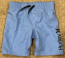 NEW with tags Hurley sz 4 boys swim trunks board shorts lined powder blue