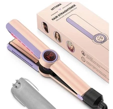 Infrared Flat Iron Hair Straightener 1.3 Inch Ceramic Plate Temperature Display