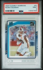 2024 CLEARLY DONRUSS #67 KEON COLEMAN PSA MINT 9
