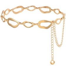 Waist Chain for Women Ladies Fit Waist Size 36"-43" A Bright Gold Style a