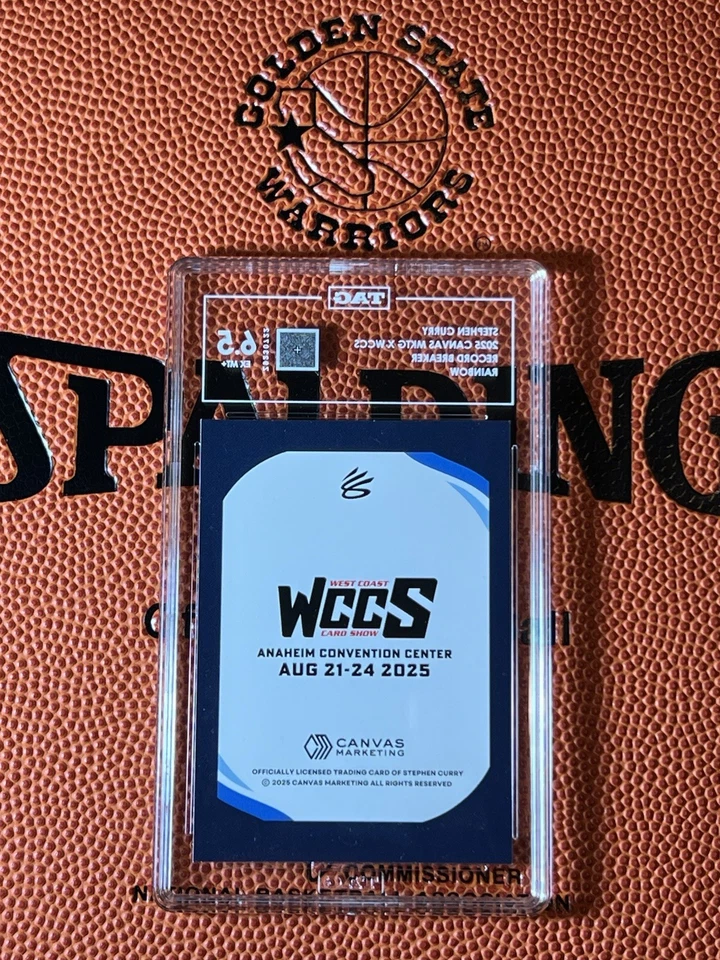 Stephen Curry 2025 Canvas MKTG X WCCS Record Breaker Rainbow TAG 6.5 EX-MT - Image 2 of 2