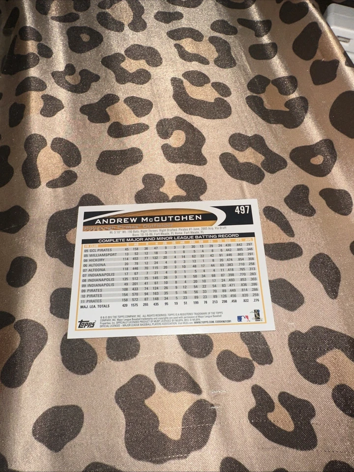 2012 Topps - Andrew McCutchen #497 Baserunning - Image 2 of 2