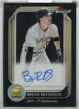 2025 TOPPS Finest Bryan Reynolds Rookie Cup Anniversary Auto /10 Black Refractor