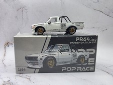 Pop Race Pandem Datsun 620 - White 1:64 Scale Diecast Car PR640350