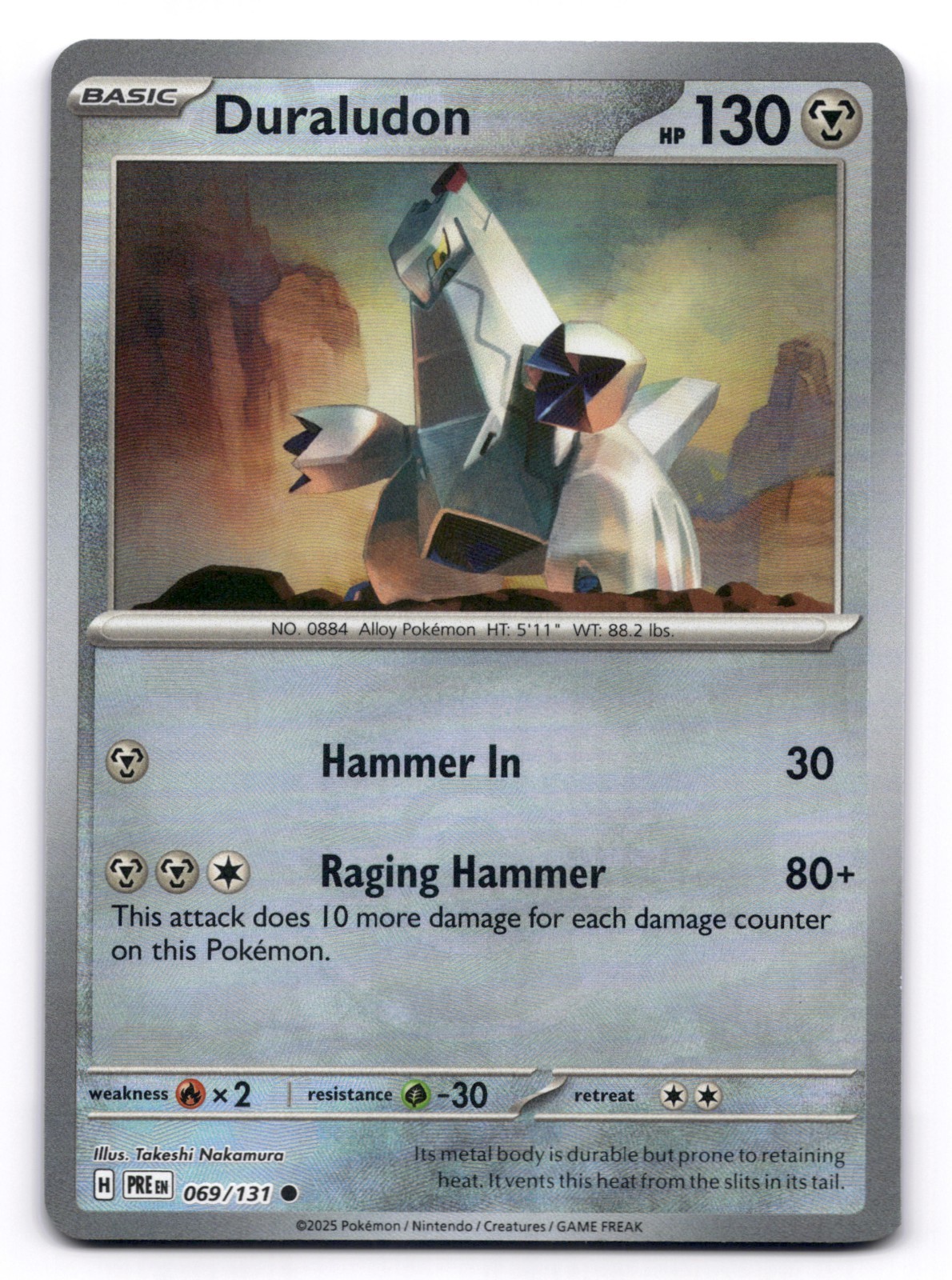 Duraludon NM 069/131 Sv: Prismatic Evolutions Pokemon TCG Pokeball Holo