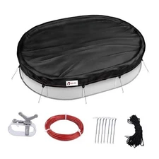 Winter Pool Cover fit 16' x 32', 17' x 33' Above Ground Oval Pools, Fade 