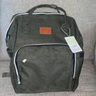 KeaBabies Original Diaper Bag Backpack Grey Multi Pocket - NWT