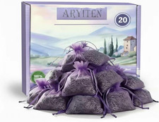 20 Pack Lavender Sachet Bags, 100 Natural French Dried Lavender Sachets for Dra