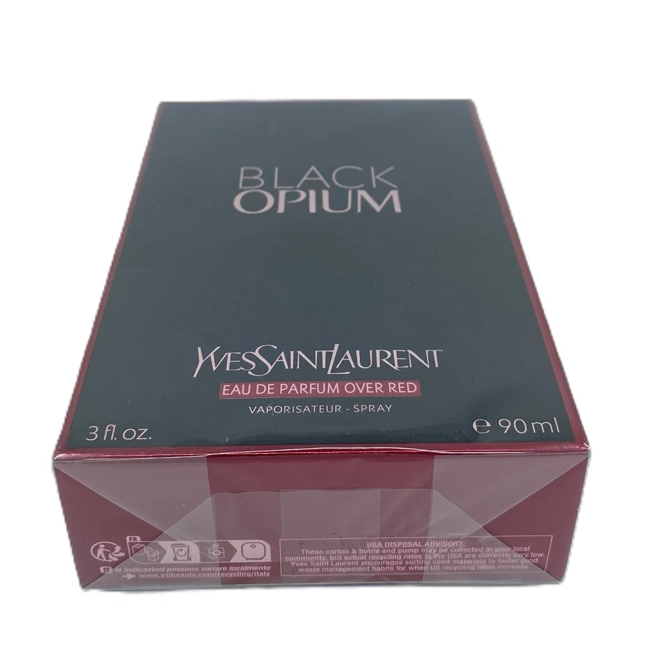 Yves Saint Laurent negro opio sobre rojo, 3 fl oz, EDP para mujer, nuevo Foto 4 de 4
