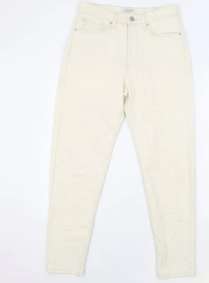 Marks and Spencer Mens Ivory Cotton Tapered Jeans Size 30 in L31 in Regular Zip - Image 1 of 4